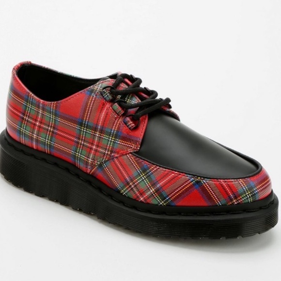 Dr. Martens Shoes - NWT DR. MARTENS River Creepers Red Stewart + Black